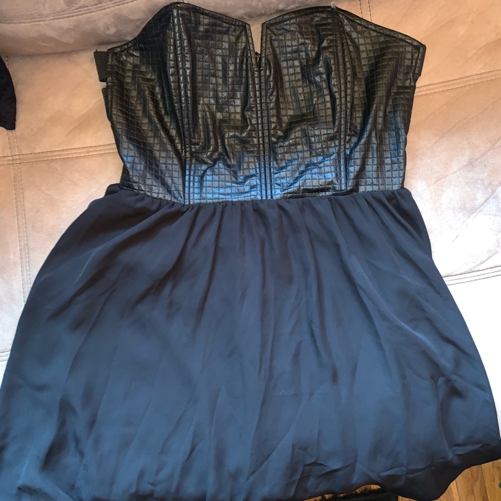 LEATHER MINI DRESS